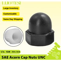 Nylon Hex Dome Head Cap Nuts Black White Plastic M3 M4 M5 M6 M8 M10 M12 M14 M16 M18 M20 Acorn Nuts for Screw Bolts DIN1587