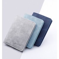 New Style Mini Thin Men Wallet Card Holder Purse Coin Pouch Card Holder Short Vertical PU Leather Wallet Change Money Pouch