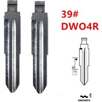 10pcs 39# 39 DWO4R Metal Uncut Blank Flip Remote Key Blade for Chevrolet Buick Opel for Keydiy KD Xhorse VVDI Key Blanks