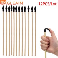 12Pcs Wooden Arrows For Throwing Teapots Soft Rubber Tips 15.75Inch 40CM Length Handmade Wooden Toy Arrow For Kids and Beginners