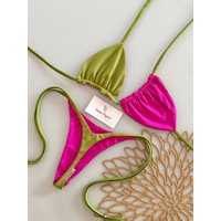 Micro Bikinis 2026 Push Up Women Swimsuit String Swimwear Brazilian Bikini Set Halter Biquini Floral Swimsuit Solid Beachwear
