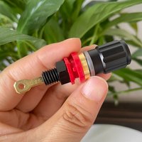 EIZZ EZ-301 Speaker Terminal Binding Post Banana Plug Connector 24K Gold Plated Audio Amplifier HIFI DIY
