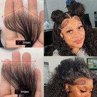 Human Hair Baby Hair Edges Invisible Natural Hairline Parallel/Edge 2/4pcs Lace Hair Transparent Lace Baby Hair Reusable Edge
