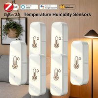 Zigbee 3.0 Temperature Humidity Sensor Thermometer Hygrometer APP Remote Alarm Via Zigbee2mqtt Alexa Google Assistant