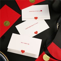 1SET Handwritten Card Envelope Sealing Sticker Valentine's Holiday Birthday Card Blessing Card Dark Pattern Blessing