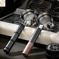 51mm Coffee Bottomless Portafilter Espresso Handle Filter with Basket( 14g ) For DeLonghi Dedica EC680/EC890/EC820/EC900,SMEG