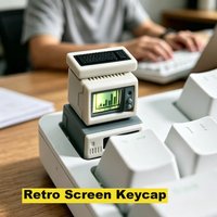 Retro Computer Keycap Backlit Custom Computer Components Keyboard Accessory Novelty Resin ESC Key Cap Gift For Gamers/Friends