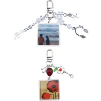 Lovers Lamp Inspired Keychain Y2K Aesthetic Music Album Live Laugh Genso Charms Bag Pendant Decoration Jewelry Collection Gifts