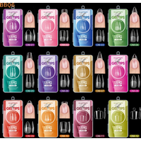 *120pcs /1box False Nail Tips Clear Semi-frosted Full-coverage Soft Fake Nails Extension For Home DIY Nail Salon Manicure