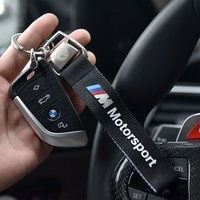 For BMW M Sport X1 X3 X4 X5 Car Keychain Motorsport Racing Style Lanyard Key Holder Durable Nylon Strap Key Chain Auto Accessory