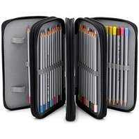Handy Wareable Oxford Colored Pencil Bags Large 72 Slots Pencil Organizer Portable Watercolor Pencil Wrap Case