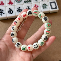 New Chinese Mahjong Bracelet China-Chic Fengfa Caihong Zhongjuanzhi Soft Personalized Handstring Jewelry Gift Wholesale