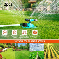 2pcs 360° Auto Rotating Lawn Sprinkler, Quick Connect Rotary Nozzle Garden Automatic Irrigation Water Sprinkler System