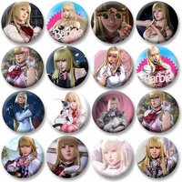 Game TEKKEN 7 Lili Lapel Pins Tinplate Round Brooch Cartoon Figure Button Badge Backpack Clothing Accessories Gifts for Gamer