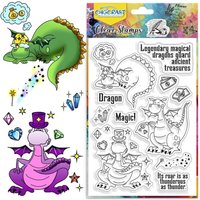 Dragon Clear Stamps Cartoon Magic Dragon Silicone Transparent Stamp Silicone Stamps Seals for DIY Scrapbooking Journaling Photo