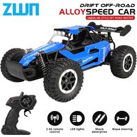 ZWN 1:16 2.4Gh Model RC Car With LED Lights 2WD Off-road Remote Control Climbing Vehicle Outdoor Cars Toys for Boys Girls Gifts