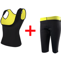 Hot Sweat Sauna Suits Slimming Pants Neoprene Suit Sweating Vest Shapers Women Weight Loss Fat Burning Corset Body Shaper Tops