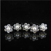 20Pcs Rhinestone Pearl Bridal Hairpins Flower Hair Clips Bridesmaid Wedding Accessories Elegant Jewelry Updo Earrings