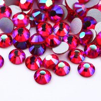 SS3-SS30 1440 pièces Siam AB verre cristal 3D Nail Art décorations Flatback strass Non HotFix cristal robe de mariée 054