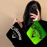 C-Callawayss Logo Polyester Cotton Hanging Kitchen Towel, Absorbent Hand Wiping Cloth for Daily Cleaning Drying