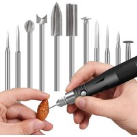 Wood Carving Drill Bits Set for Dremel Rotary Tool 11Pcs Engraving Drill Accessories Bit Wood Crafts Grinding Woodworking Tool