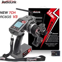 Radiolink RC6GS V3 2.4G 7 Channel Radio Transmitter for RC Car Boat with R7FG Receiver Gyro Telemetry Included Remote Controller