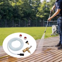4000PSI Chemical Injector Kit Venturi Automatic Fertilizer Greenhouse Irrigation Fitting W/10ft Hose Soap Nozzle Filter