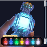 Rechargeable Night Light 7 Color Liquid Medicine Bottle Pixel Wind Peripheral Design Game Toy Bedroom Decoration Lamp Kids Gifts