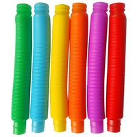 8Pcs Flexible Plastic Color Telescopic Tube Pop Tube Stretch Tube Bellows Children Adult Decompression Party Toys