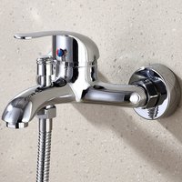 Triple Shower Faucet Bathroom Faucet Wall Mounted Hot & Cold Water Mixer Tap Bathtub Shower Mixing Valve Tap Bathroom Accessorie