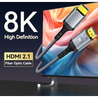 CYANMI 8K HDMI 2.1 Cable Fiber Optic Hdmi Cable 120Hz 48Gbps HDR HDCP for HD TV Box Projector Ps3/4 Ultra High Speed Computer