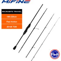 MIFINE MICROBITE TRAVEL Spinning Casting Rod 40+46T Carbon Fiber Fast Action 1.8M/1.98M/2.1M/2.2M Ultralight Lure Trout Pole