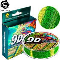 YACUMA 105M/114YDS Invisible 9D Spotted Fishing Line Camouflage Carbon Fiber Coating Monofilament Fishing Line Sink Line Pesca