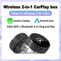 Mini 2in1 AI Smart Box For Car With Wired CarPlay Car Intelligent Systems Wireless CarPlay Dongle Wireless Android Auto Adapter