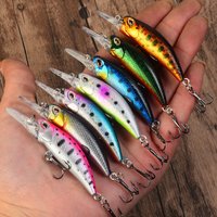 7pcs Minnow Sinking Fishing Lure Hard Plastic Lure Artificial Bait Pesca Wobbler Fishing pike bass Crankbait