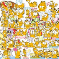 40 Pcs Garfield Be Yourself Cartoon Stickers Aesthetic PVC Decorative Stickers for Kids Stationery Scrapbooking School Supplies
