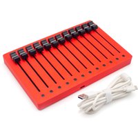EM-12F 12-Channel Motor Fader MIDI Controller 10cm High-Precision Faders USB Plug & Play