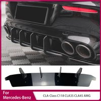 Rear Bumper Diffuser Lip Spoiler For Mercedes-Benz CLA-Class C118 CLA35 CLA45 AMG Splitter Protector Decoration Guard