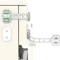 1pc baby schutz schrank schloss selbst-klebe länge einstellbare kunststoff kind schutz kühlschrank tür (farbe zufällig)
