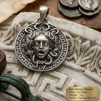 Buy 3 Get 1 Free Gorgon's Gaze This stainless steel Medusa pendant captures the most ancient gaze from Greek myth SheCrown