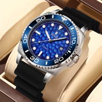 RUIGE Fashion trend men's wristwatch with silicone strap calendar automatic mechanical watch as a gift watch