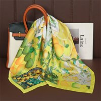 2026 New Fashion Print Silk Hairbands Summer Lemon Scarf Women Elagant Bandana Neck Kerchief Head Bands Foulard Female Scarfs
