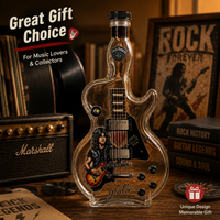 Guns N' Roses Slash Rock Guitar Glass Bottle, Creative Music Band Whiskey Decanter, Bar Home Decoration Gift