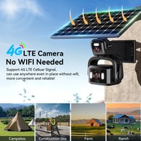 Neye P5 Solar Outdoor 4G Kamera 8MP 4K Dual-Objektiv Solarpanel-Kamera PIR Bewegungsmelder Intelligente Solarkamera