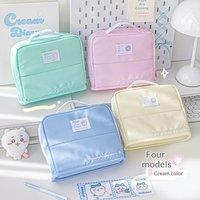 RosyPosy Adorn Large Capacity Handheld Pencil Case Multi-Functional Storage Student Office Supplies Stationery Bag