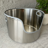 Large Stainless Steel Cat Litter Box High-Sided Anti-Splash Litter Tray Semi-Enclosed Toilet for Kitten Indoor Durable Pet Potty