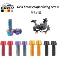 IIIPRO 6 Pcs Colour Bicycle Disc Brake Caliper Bolts M6x18mm MTB Bike Stainless Steel Fixing Screws