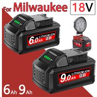 18V For Milwaukee M18 Battery M18B6 XC 6.0Ah Li-Ion 48-11-1860 48-11-1852 48-11-1850 48-11-1840 Cordless Power Tool 18V Charger