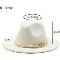 Fascinator White Fedora Hats For Women 59-61CM Big Size Men Party Church Wedding Cap Panama Felt Jazz Hats Gorras