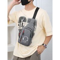 AliExpress NONE In Stock Men's Chest Bag 2024 New Casual Fashion Shoulder Bag Male Hand Crossbody Korean Cycling Backpack Fast Delivery